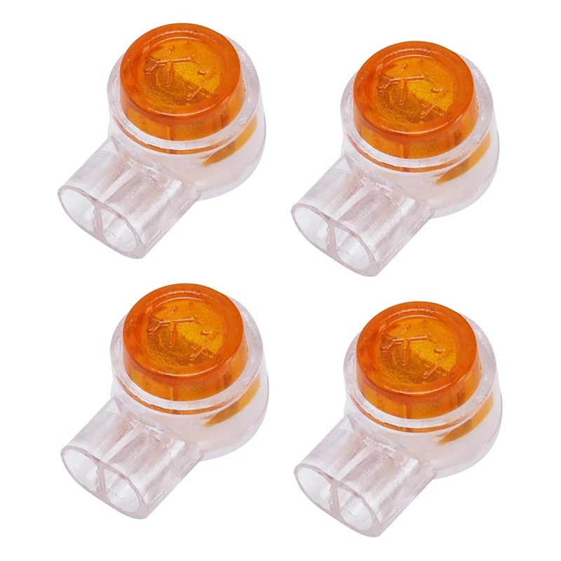 

200 Pieces Yellow Button Gel Filled Phone Wire Butt Splice UY Connector 2 Port