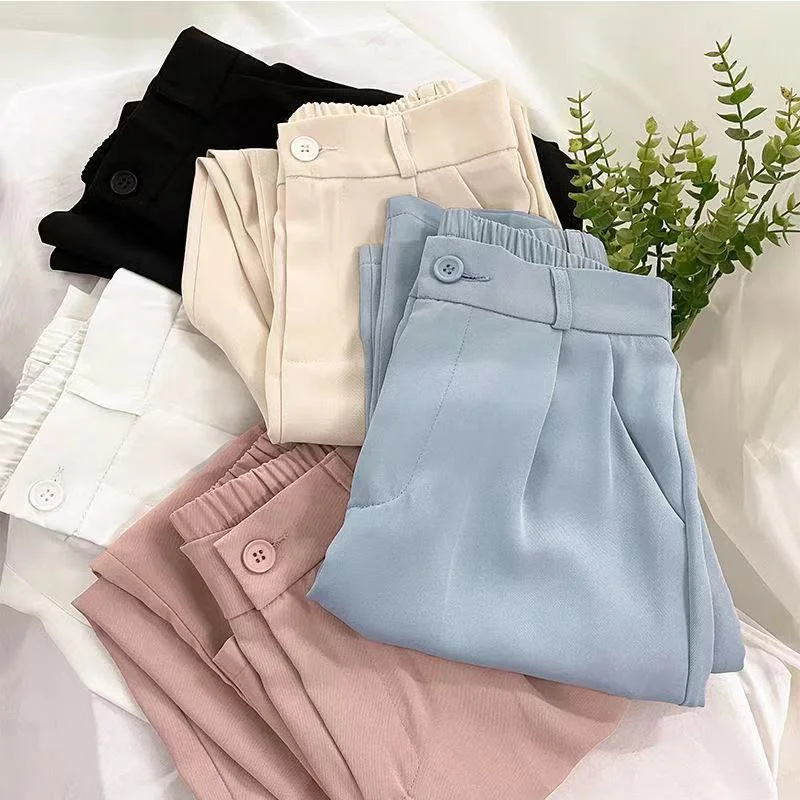 

Pants Women Casual Pants Suit Pants Wide Leg Pants Korean Loose High Wait Drape Pants Palazzo Jeans Straight Slack Pants