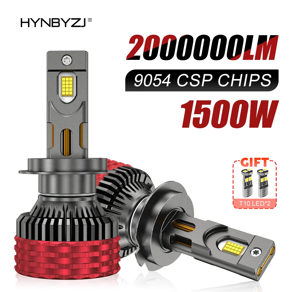 

HYNBYZJ H4 H7 LED CANBUS H11 H1 H3 9005 HB3 9006 HB4 9007 9008 9012 Светодиодные фары 1500 Вт Высокая мощность 6000K Автомобильные фары