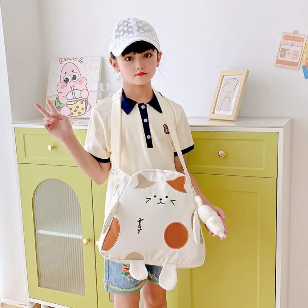 Сумка кросс-боди в форме милого кота нейлоновый мессенджер вместительная