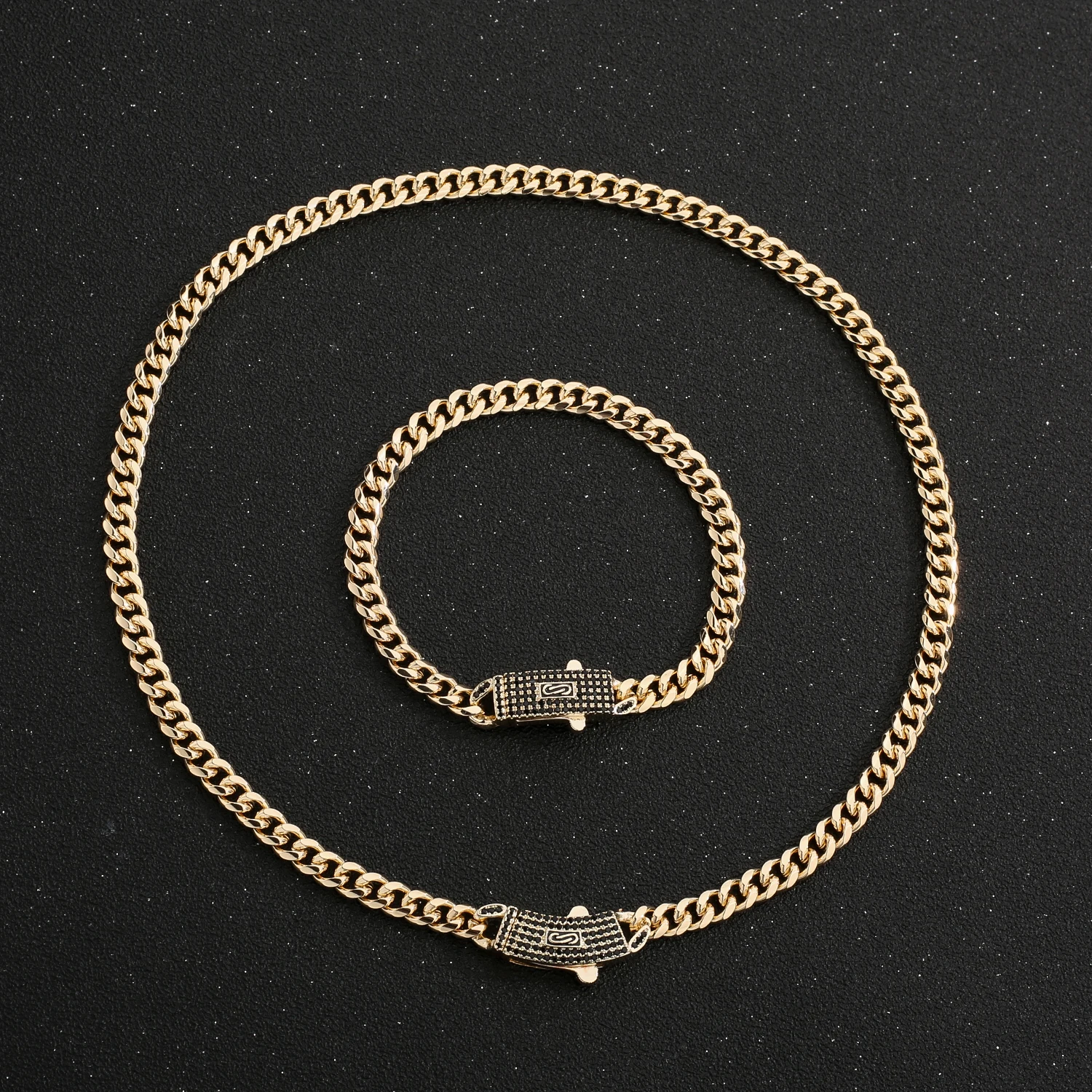 Классическое ожерелье Монако набор браслетов прямоугольное с инкрустацией в