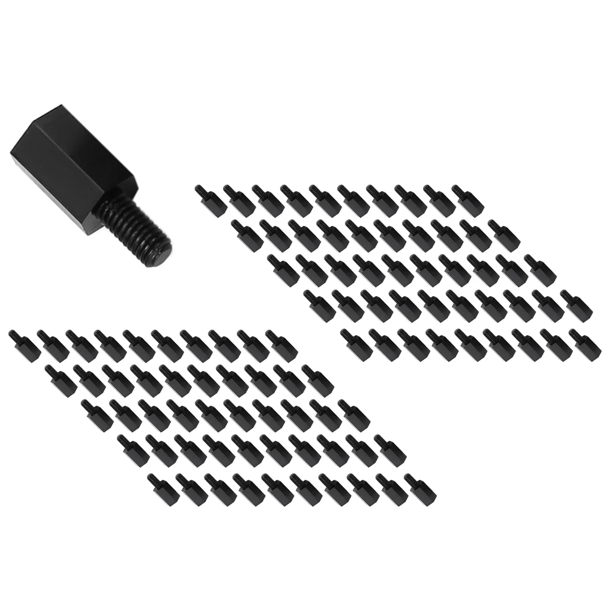 100 шт. резьба M3 8 мм + 6 фиксированная нейлоновая шестигранная прокладка для