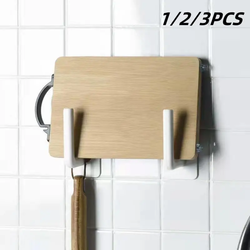 

1/2/3PCS L-Shape Non-punching Hook Wall Mounted Cloth Hanger For Coats Hats Towels Clothes Kitchen Rack Roll Bathroom Holder