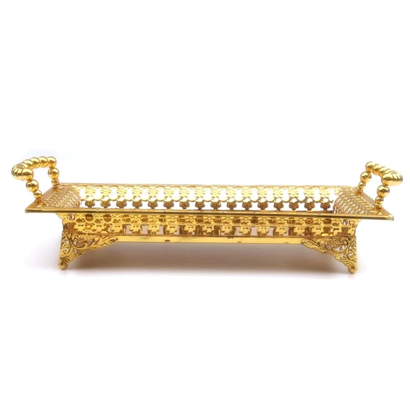 

European Delicate Fruit Plate, Luxury Gold Tray, Fruit Plate, Home Cake Tray