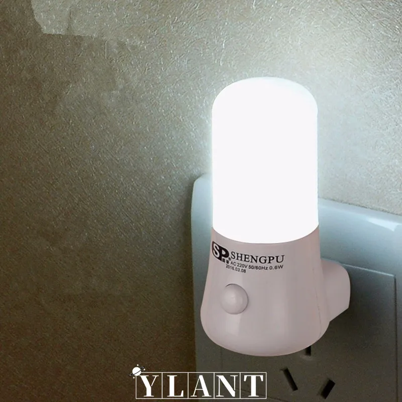 

Ночная лампа YLANT 1 Вт, ночник с 6 светодиодами, прикроватная лампа, настенная лампа с розеткой, штепсельная вилка Европейского/американского ...