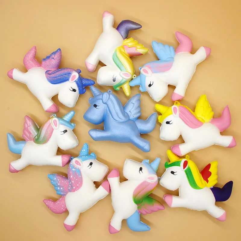 

Cute cartoon animation slow rebound unicorn doll toy decompression to vent soothing emotions kawaiiPU Pegasus toy