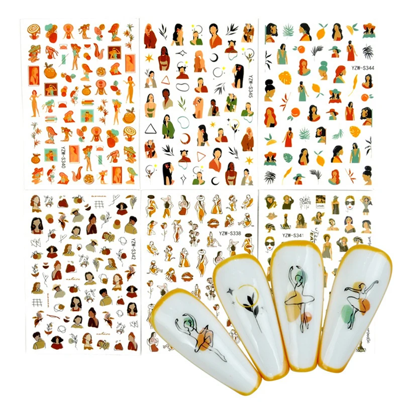 

Flower Leaf Nail Water Stickers Decals Floral Watermarks Manicure Sliders Decal