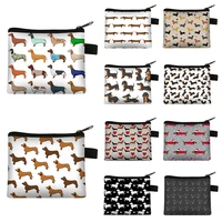 cute dachshund dog makeup storage pouch cute pet animal cosmetic bag travel organizer toiletry case for femminileportable cute
