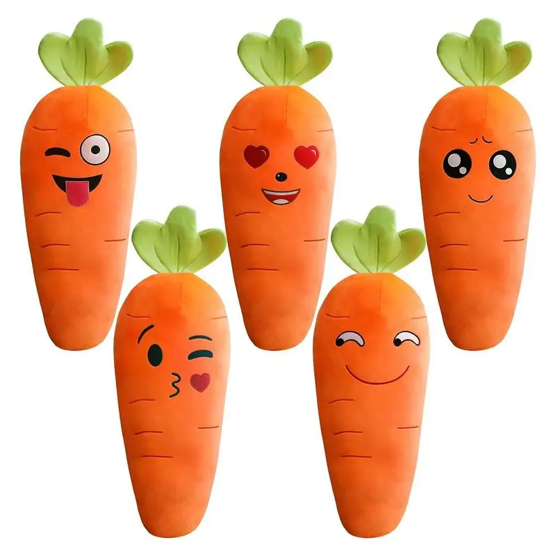 

Cartoon Plant Smiling Carrot Plush Stuffed Toys Easter Perfect Gift For Boys Girls Party Favors Sofa Chair Decorative Pillow