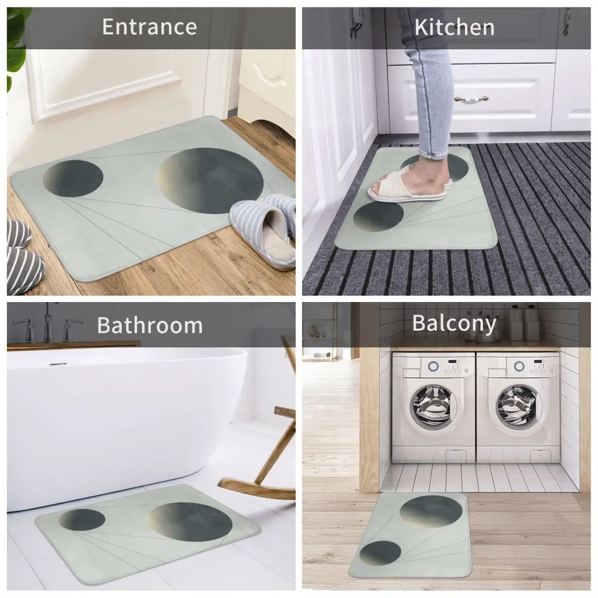 

Противоскользящий ковер геометрической формы в виде Круга с линиями