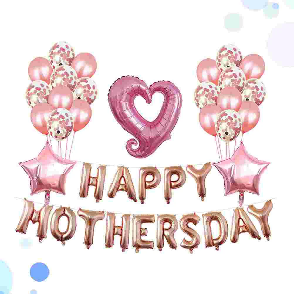 

1 Set Balloons Aluminum Party Balloons Layout Supplies Party Favors for Mothers Day