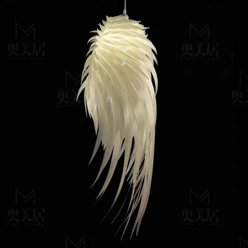 

Modern LED Feather Pendant Lights PVC White Romantic Angel Wings Hanging Lamp Luminaire for Bedroom Home Decor Lighting Fixtures