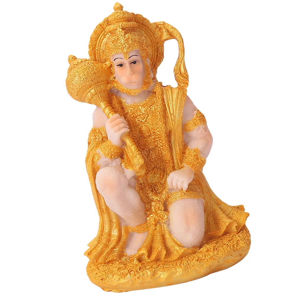 

Индийская статуя обезьяны, Бог, Статуэтка из смолы, настольное украшение, ретро, храм ханьман