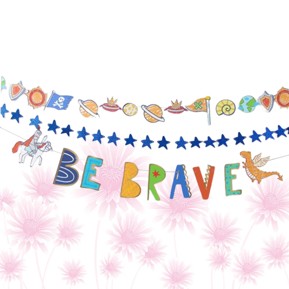 

3pcs Banners Practical Creative Decorative Adorable Hanging Photo Prop for Party