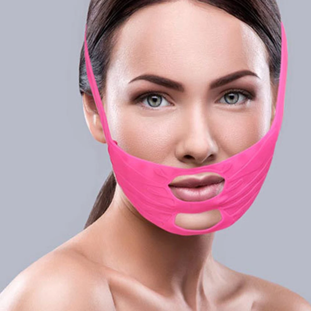 

Silicone Facial Lifting Mask Massage Bandage V Line Mask Double Chin Reducer Face Firming Lifting Tape Mask