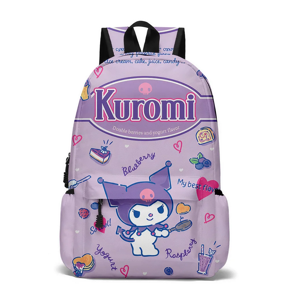 

3D Product Printing Around Sanrio Kuromi Backpack Student Schoolbag Children's Cartoon School Bag Mochila Sports Backpack