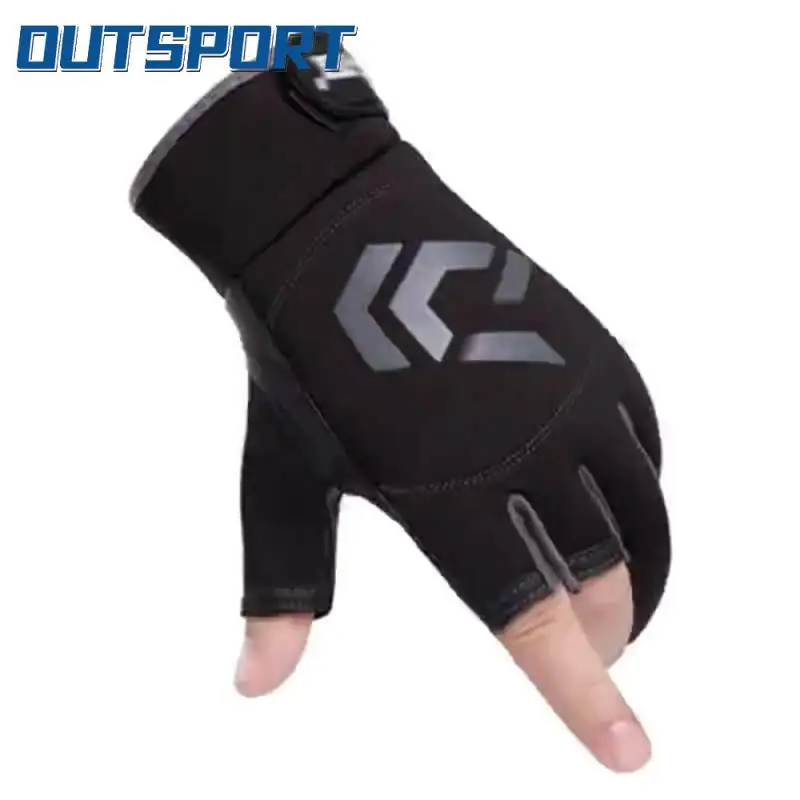 

Sweatproof Mittens Non-slip Shockproof Half Finger Gloves Neutral Sunscreen Breathable Gloves Half Finger Sunscreen Breathable