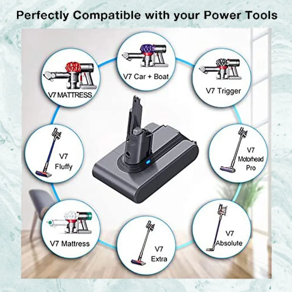 

2022 DTK 21,6 V сменная батарея для Dyson V7 SV11 ручной пылесос