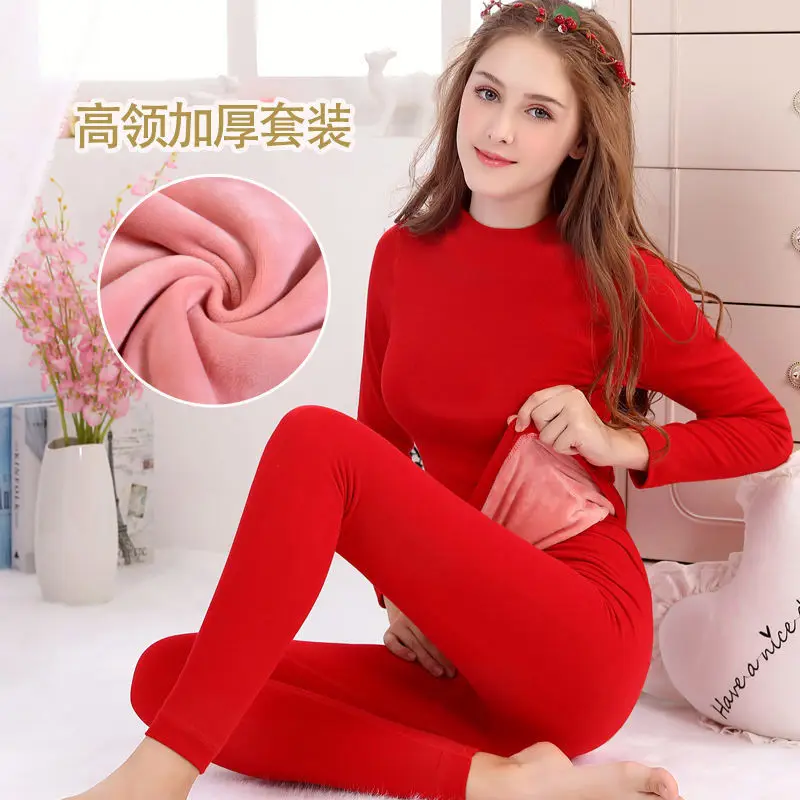 Women's Thermal Underwear Fleece Lined Base Layer Tops Cami Tank Top Vest Camisoles Long Sleeve Sexy Winter Thermal Undershirt