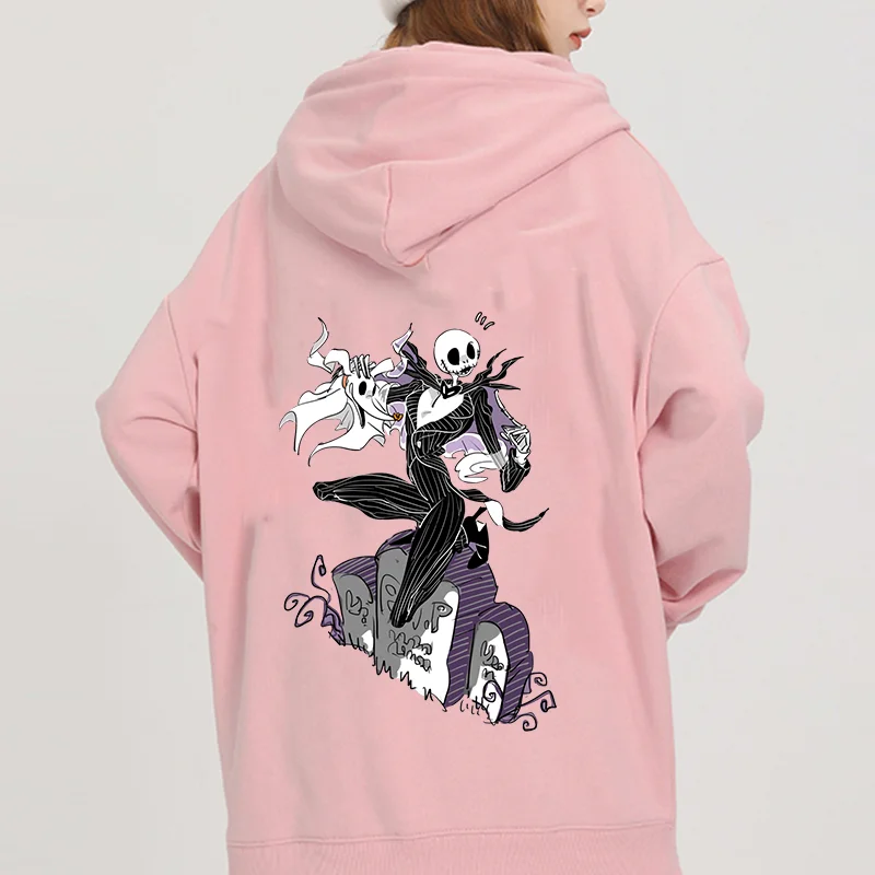 Толстовка с капюшоном принтом Кошмар перед Рождеством