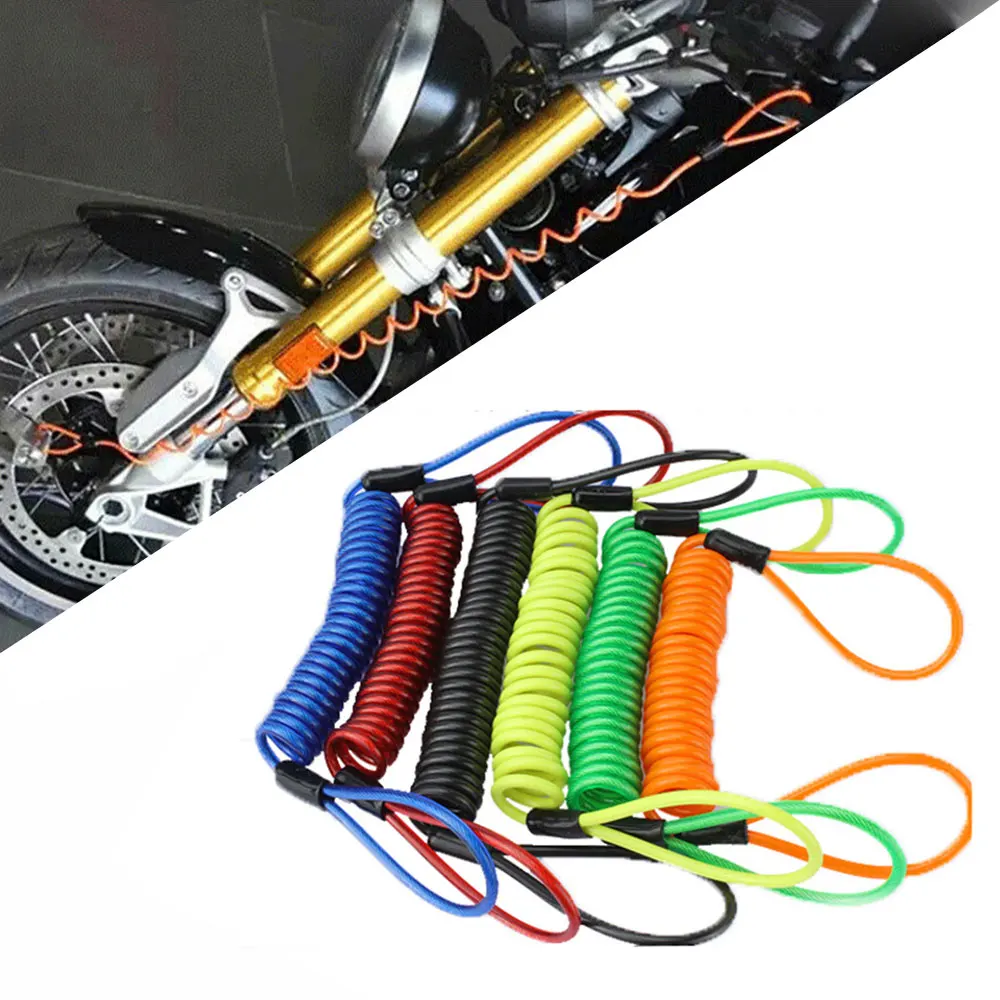 120cm Motorcycle Reminder Cable Security Reminder Bike Scooter Scooter Safety Anti-theft Disc Lock Rope Motorcycle Safety