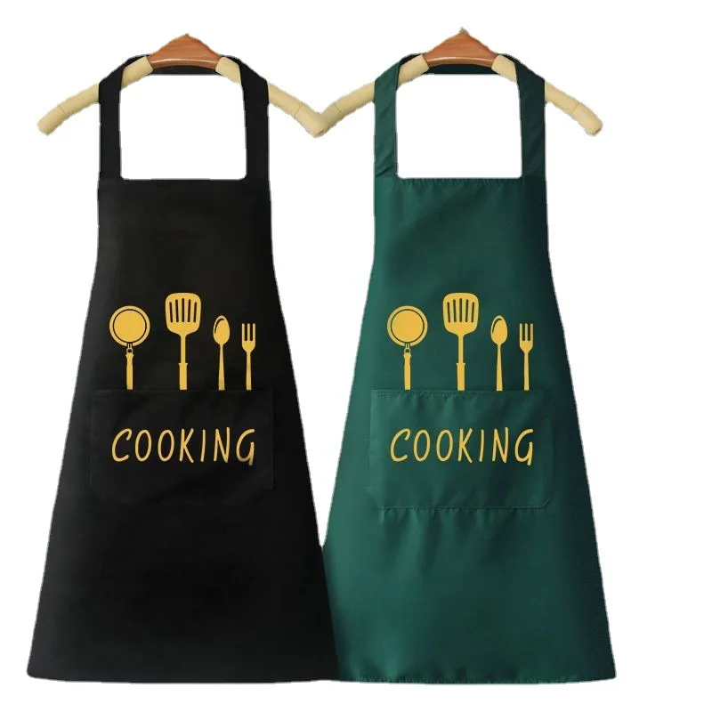 

Kitchen Household Waterproof and Oil-proof Men and Women New Apron Korean Version Japanese Work Housework Apron Overalls 2022