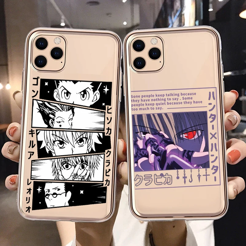 

Phone Cover for IPhone 12 11 13 Pro Max X XS XR 6S 7 8 Plus 13Mini Hisoka Hunter X Hunter Killua Zoldyck Anime Clear Case Funda