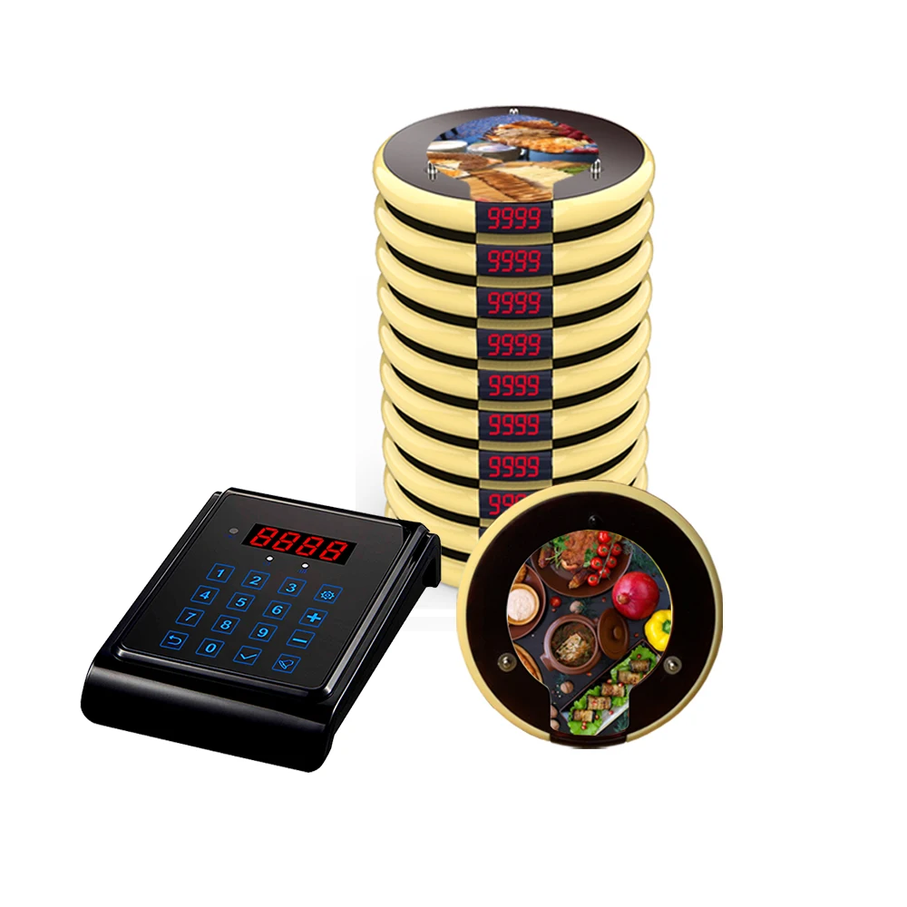 

Artom luxury Wireless coster paging system for fast food restaurant cafe pager queue management catering device