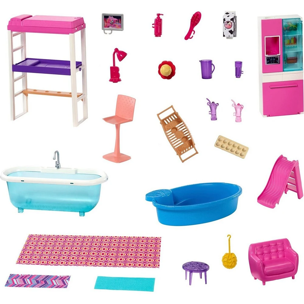 Игровой набор Барби Barbie дом+куклы +аксессуары GLH56 дом барби |