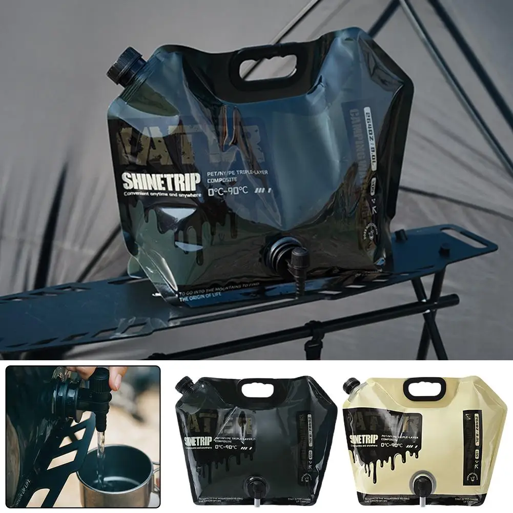 

1 Pcs Outdoor Water Container Portable Folding Bucket Large Water Vehicle Grade Drinking Water Camping Bag Food Capacity Ba B8I0