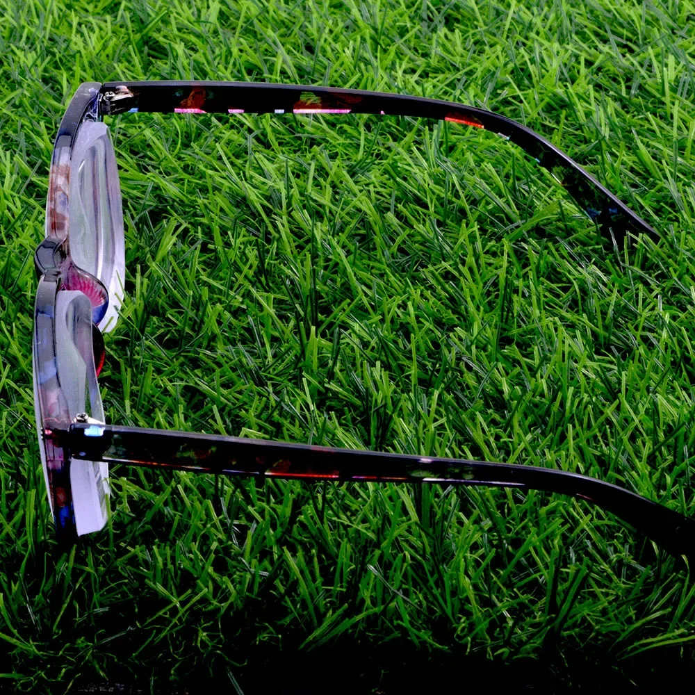 Оправа для глаз ручной работы с квадратным синим цветком и высокой близорукостью