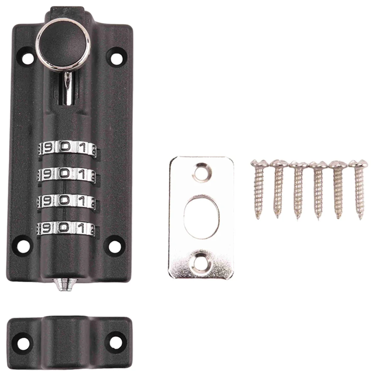 Дверной замок с кодовым замком черный металлический защитой от кражи цифровой