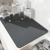 large kitchen absorbent pad solid color draining mat for sink washstand 30x40cm faucet anti splash placemat for home bathroom