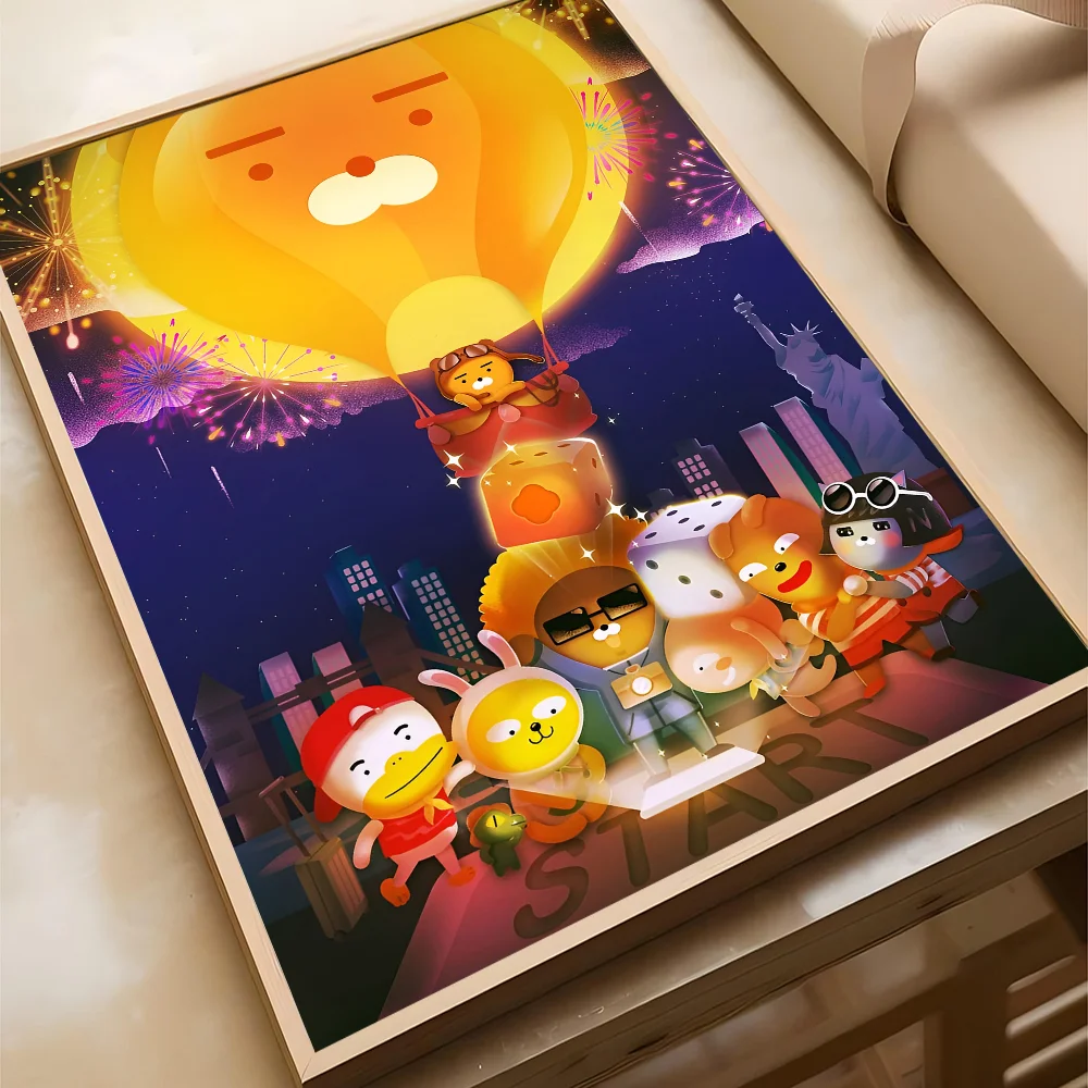 K-KAKAO F-FRIENDS Good Quality Prints And Posters Waterproof Paper Sticker Coffee House Bar Wall Stickers