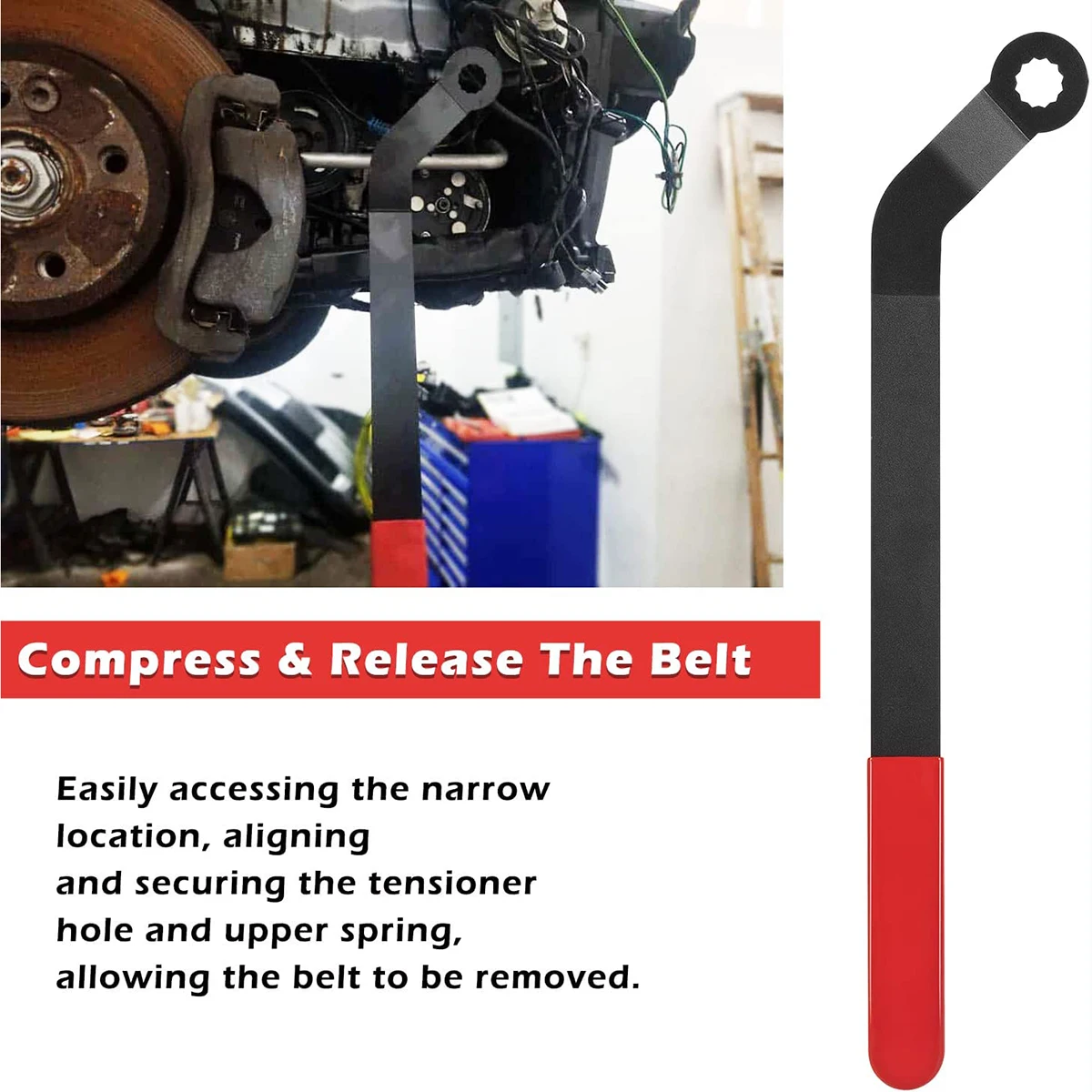 Набор гаечных ключей с ремнем под змеиную кожу 2 шт. 1016 подходит для двигателей 2007