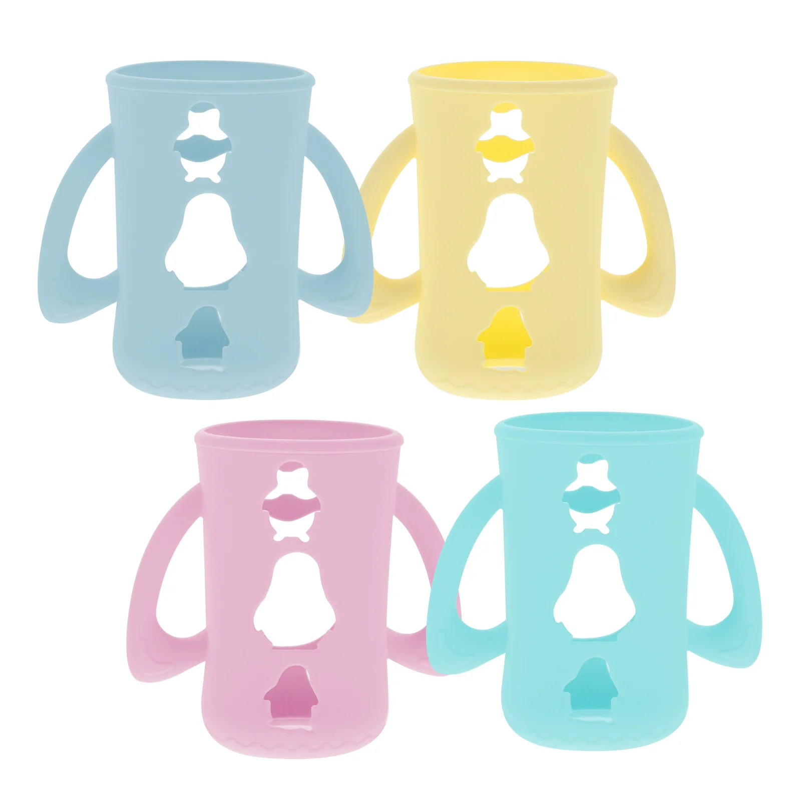 

4 Pcs Baby Bottle Silicone Feeding Bottle Cover Baby Feeding Supplies Infant Bottle Covers Infant Bottle Sleeves