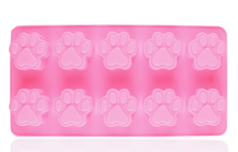 

100pcs Puppy Dog Claw Bone Ice Trays Silicone Pet Treat Molds Cat Claw Chocolate Jelly Cake Decorating Moulds Removable Mold