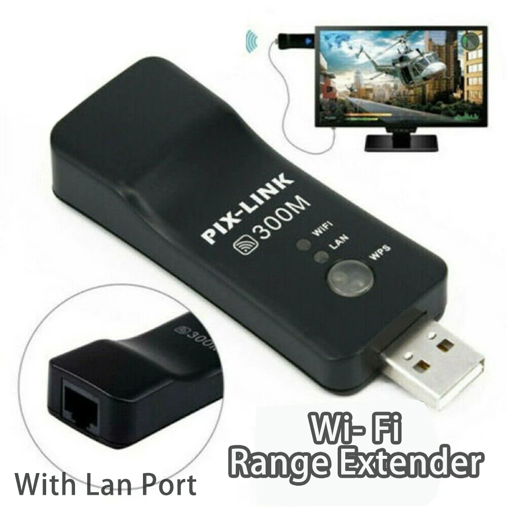 USB-ретранслятор для сети 300 м беспроводной усилитель сигнала адаптер LAN Wi-Fi-ключ
