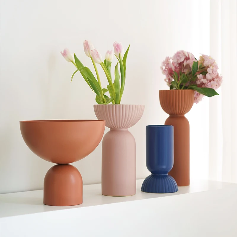 Скандинавский фонарь ваза керамические аксессуары домашняя гостиная настольная