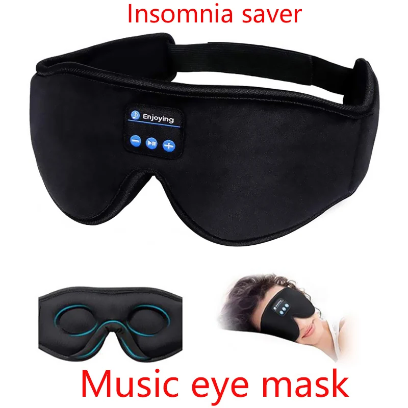 

9D Bluetooth Eye Mask Headset Wireless Bluetooth Sleep Headset Stereo Head-mounted Shading Eye Mask Removable And Washable TWS