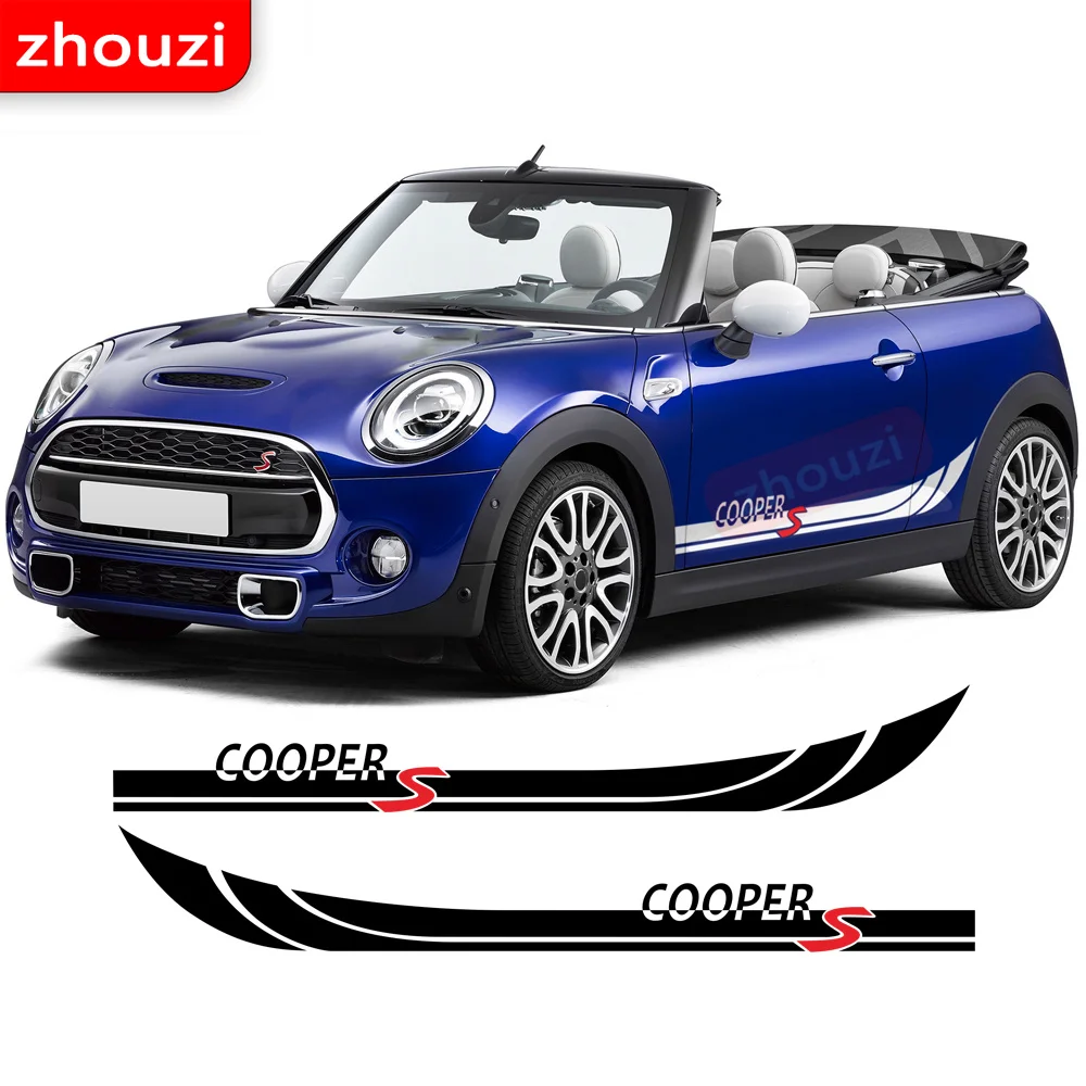

2 шт., наклейки с надписью на боковой полосе для Mini Cooper S F56 2014-2018