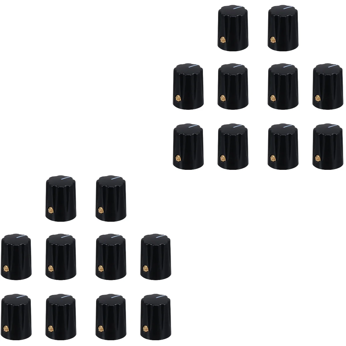 

2 Sets Guitar Amplifier Bass Pedal Audio Knob Plastic Adjustable Rotate Button