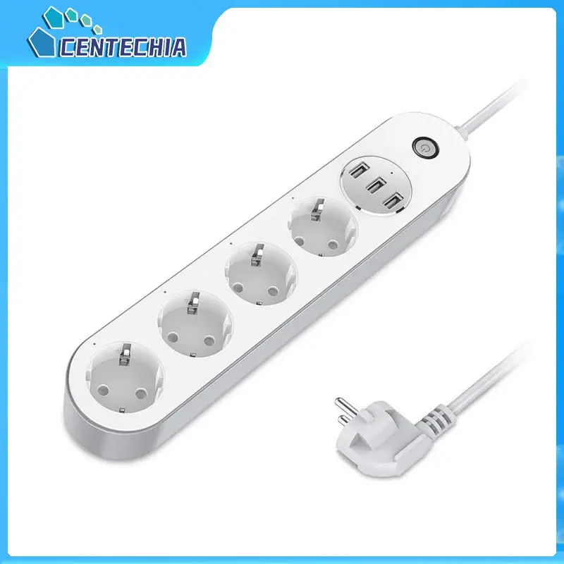 

Розетка с Usb-портом, 4 евророзетки, Wi-Fi, умный удлинитель питания, дистанционное управление через приложение, функция таймера, умная розетка для умного дома