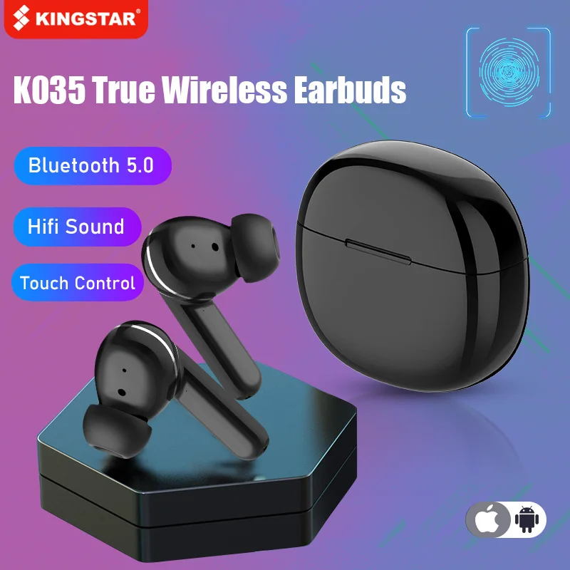

TWS-наушники KINGSTAR Fone с поддержкой Bluetooth и сенсорным управлением