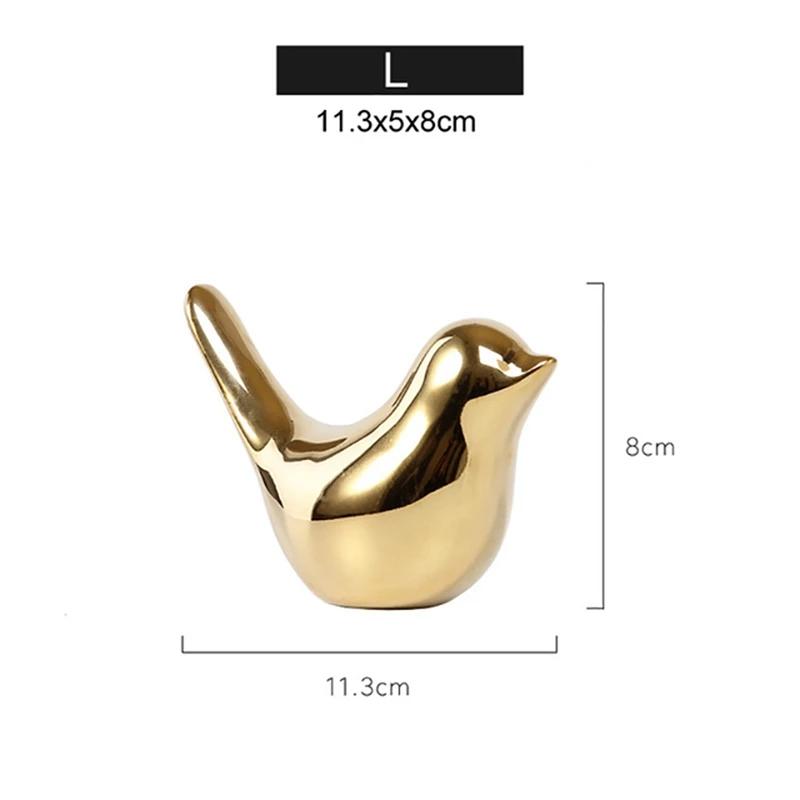 2 шт. статуэтки полярных домиков золотые птицы керамические статуи птиц