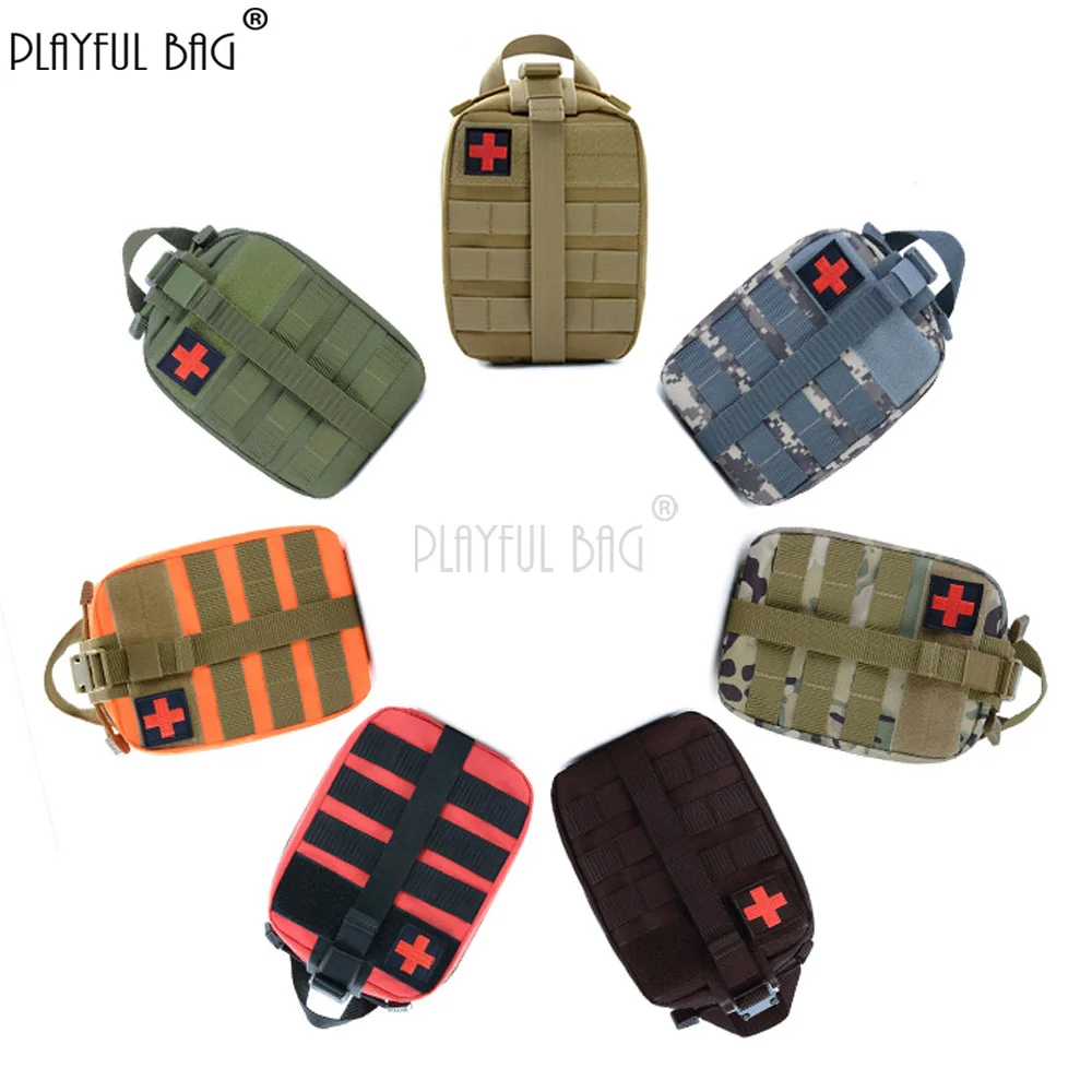 Фото Тактическая аптечка-подсумок Molle для экстренной помощи, поясная сумка для выживания в автомобиле, для активного отдыха, кемпинга, походов, EDC, универсальная сумка NA209S №3