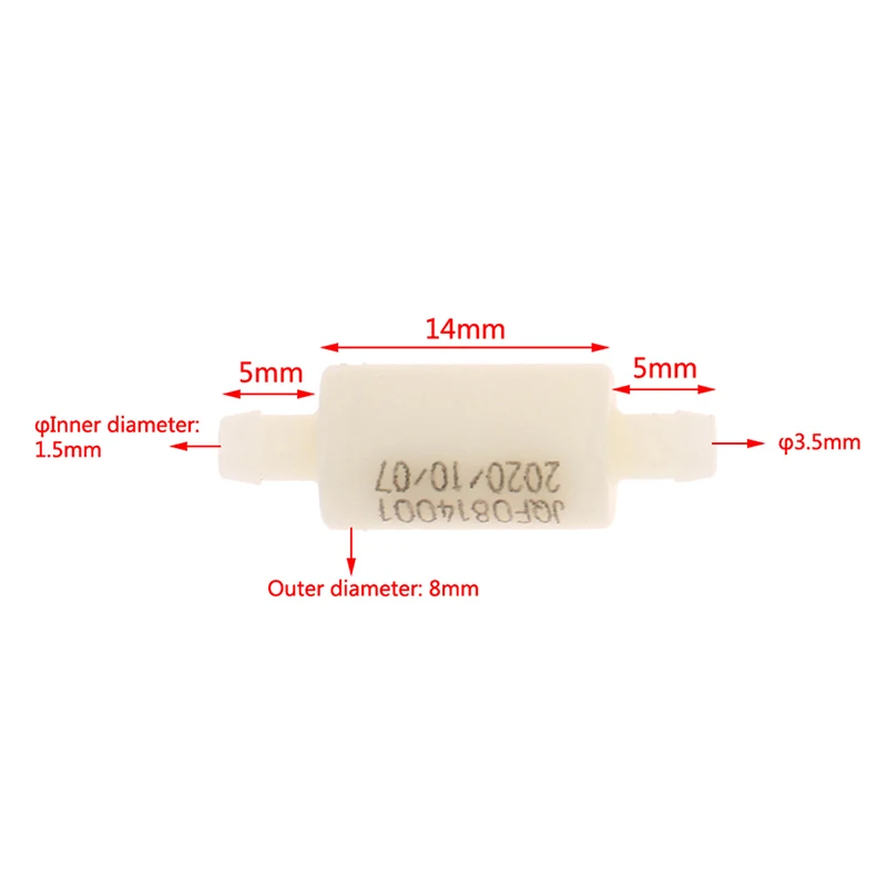 

1Pcs Plastic One Way Inline Check Valve Pressure Type Mini Gas Air Oxygen Valve JQF0814 Equal-diameter for Aquarium Air Pump 8mm