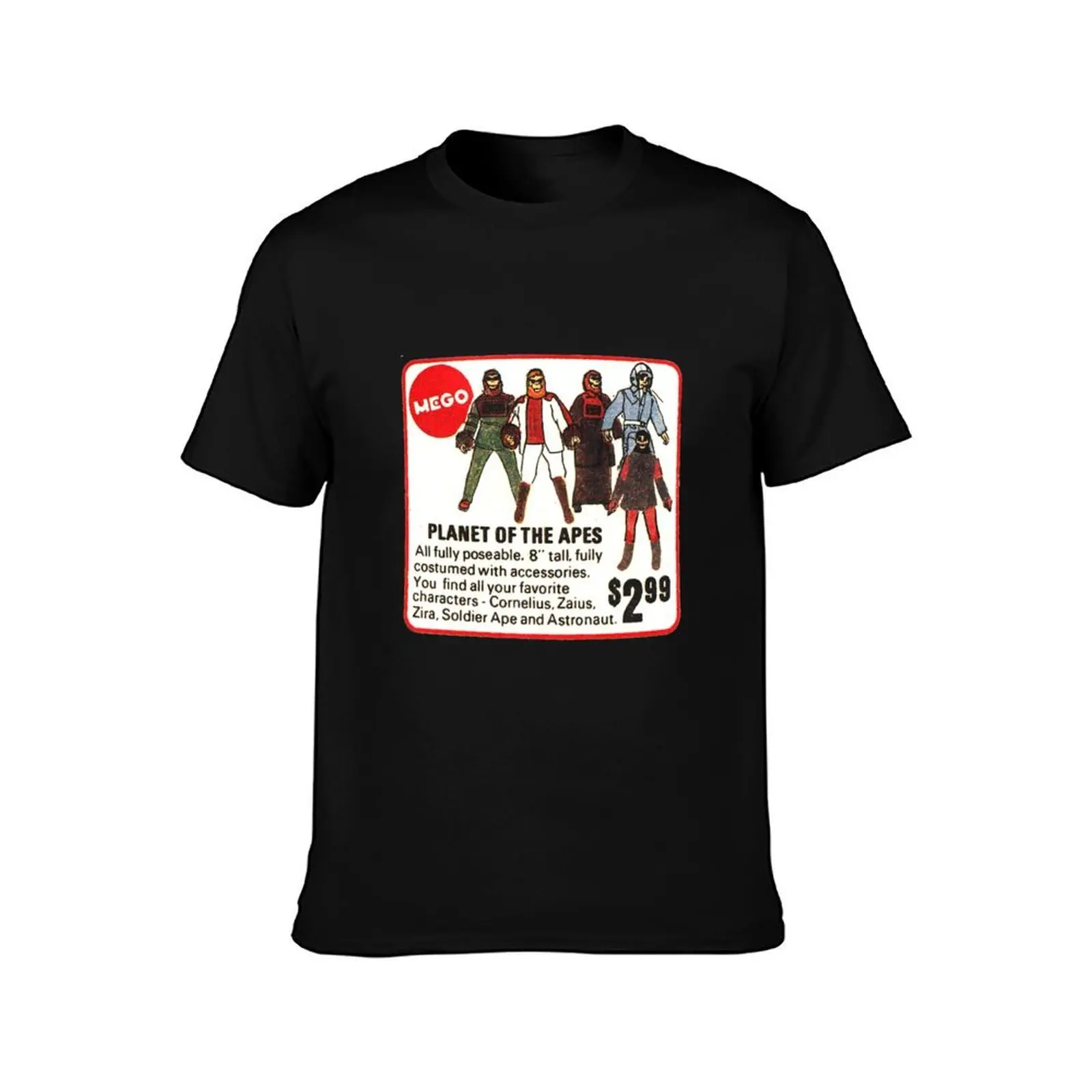 Фото Футболка Mego Planet of the Apes Action Figures, долговечная повседневная футболка №2