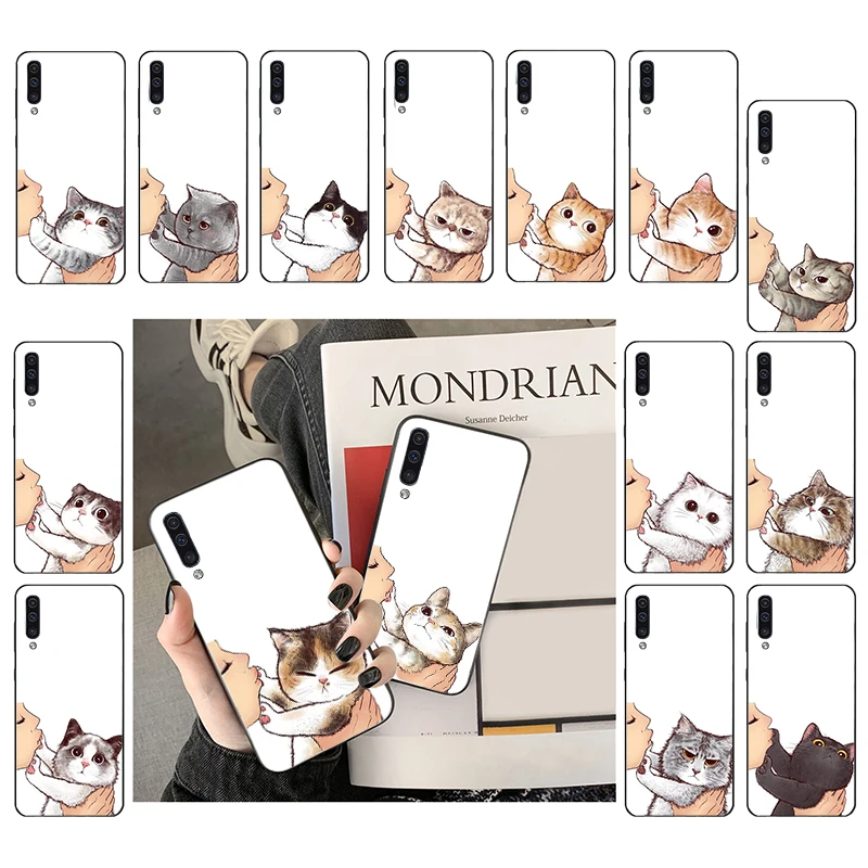 

No Kisses Cat Illustration Phone Case For Samsung Galaxy A13 A03 A12 A32 A71 A11 A21S A02 A52 A72 A51 A50 A70 A31 M31