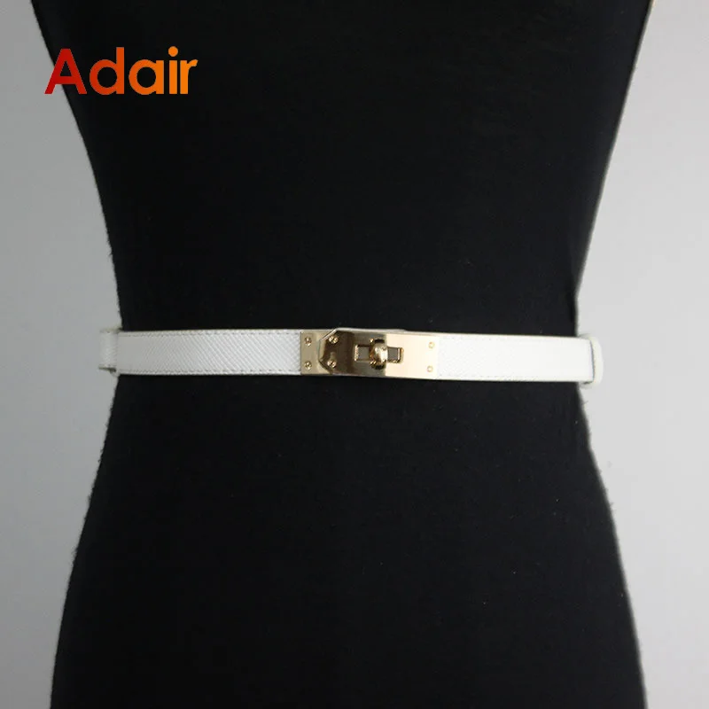 

Fashion Women Belts Female for Jeans Thin Belt Casual Dress Alloy Pin Buckle PU Leather Solid Color Adjustable Waistband LB2310
